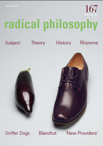 Radical Philosophy 167 jacket