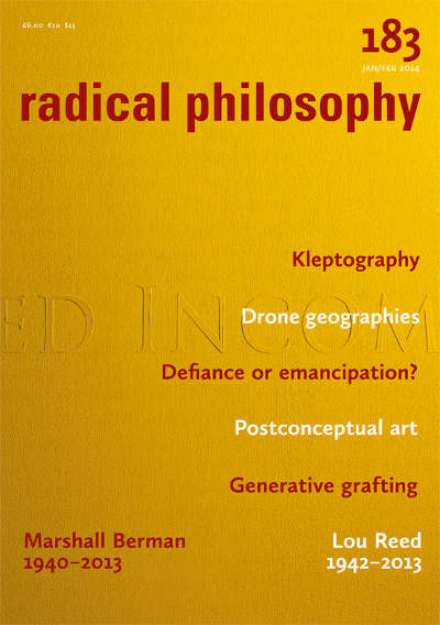 Radical Philosophy 183 jacket