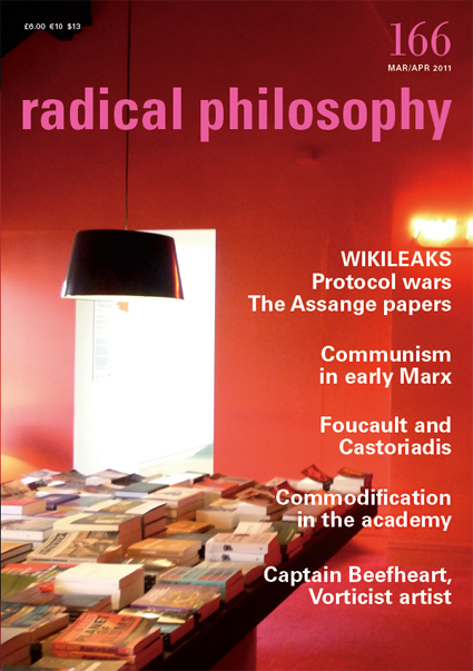 Radical Philosophy 166 jacket