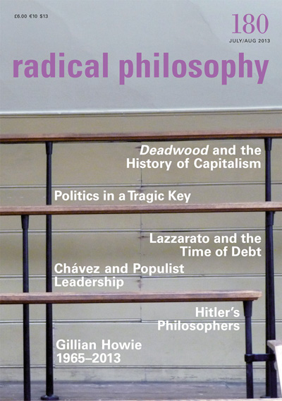 Radical Philosophy 180 jacket