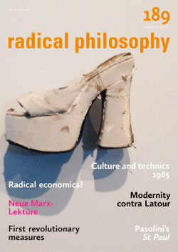 Radical Philosophy 189 jacket