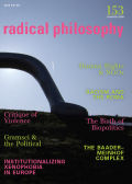 Radical Philosophy 153 jacket