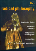 Radical Philosophy 163 jacket