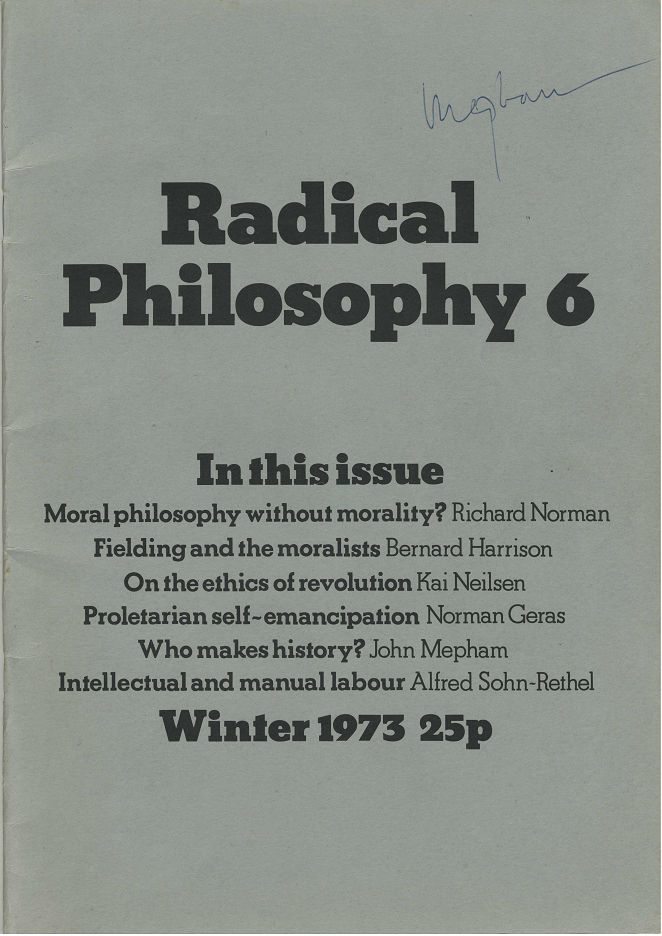 Radical Philosophy 006 jacket