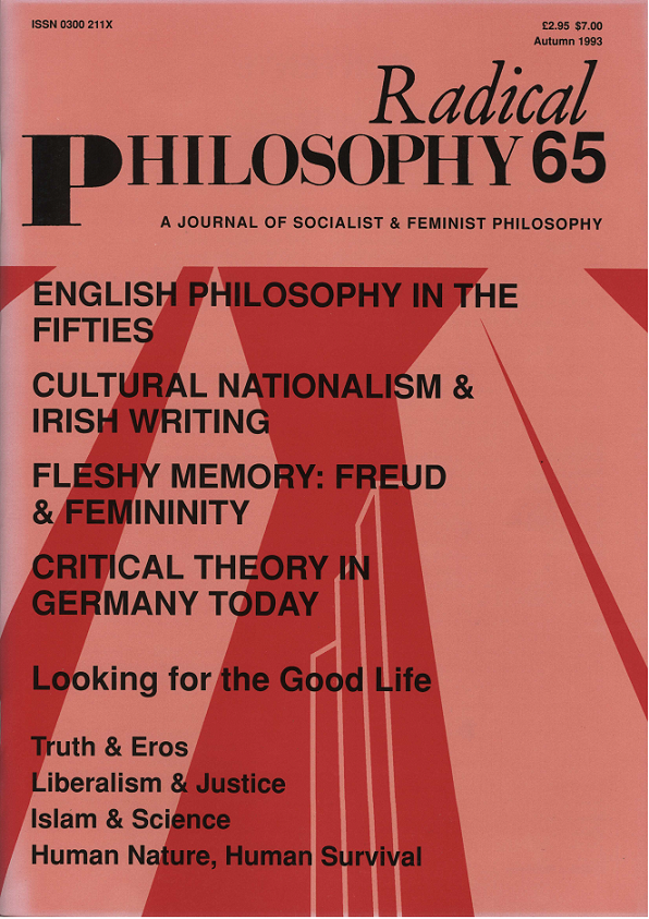 Radical Philosophy 065 jacket