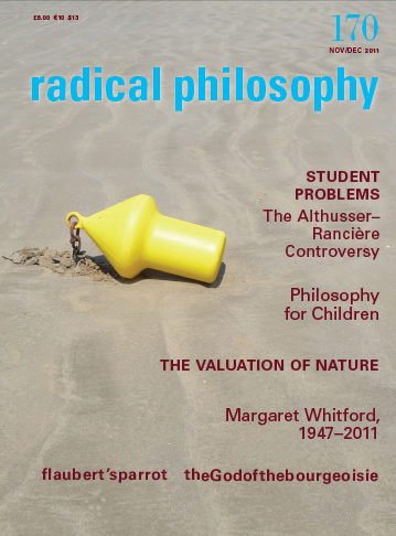 Radical Philosophy 170 jacket