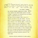 Letter of support for Iranian students by Ehtiopian Students Association in North America
