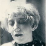 Photograph of Helen Hessel with eyes closed